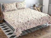 100% Cotton Double Bed Bedsheet Set With 2 Matching Pillow Covers | 90 X 90 Inches, Off White - Ideal For Villas, Guest Houses, & Daily Home Use Double Bedsheet