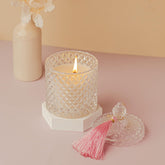 DIAMOND CRYSTAL JAR CANDLE ORGANIC SOY WAX COTTON WICK CANDLE FOR COUPLE DATE