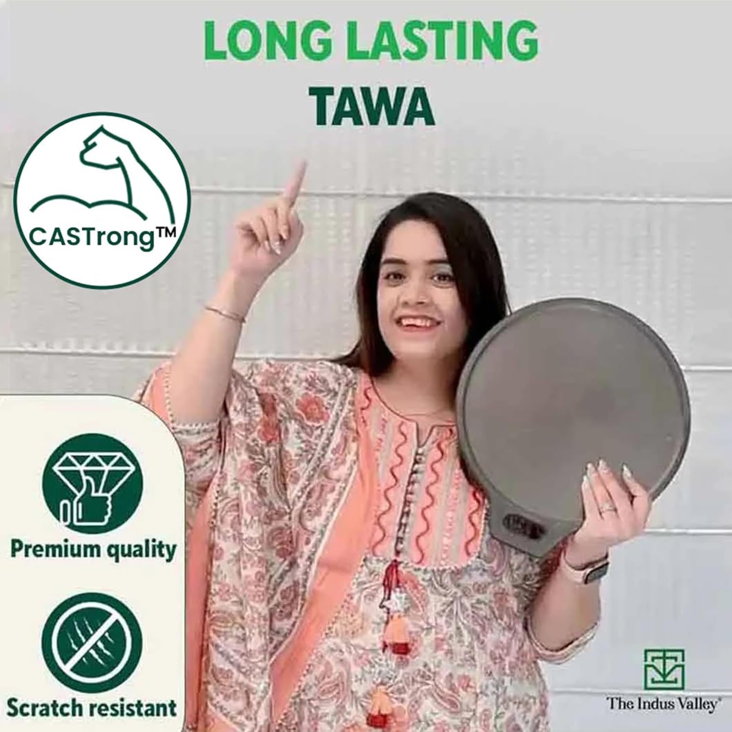 Super Smooth Cast Iron Tawa For Dosa, Chapathi + Free Spatula - 30.5cm, 12 Inch, 3 Kg | Induction Friendly, Naturally Nonstick, Pre-Seasoned Tawa, 100% Pure & Toxin-Free Super Smooth Cast Iron Tawa For Dosa, Chapathi + Free Spatula - 30.5cm, 12 Inch, 3 Kg | Induction Friendly, Naturally Nonstick, Pre-Seasoned Tawa, 100% Pure & Toxin-Free