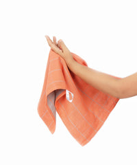 Doctor Towels, Banana Double Cloth Towel Set Of 3-1 Bath Towel, 1 Hand Towel, 1 Face Towel, Super Soft & High Absorbency Towels For Sensitive Skin, Quick Dry Towels Large Size (Orange)