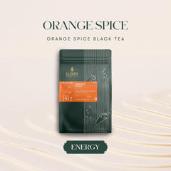 Luxmi Estates Orange Spice Black Tea - 100gm, 3.5 Ounce, 50 Tea Bags | USDA Certified Organic Tea - Medium Caffeine Black Tea | Rich In Antioxidants, Additives Free