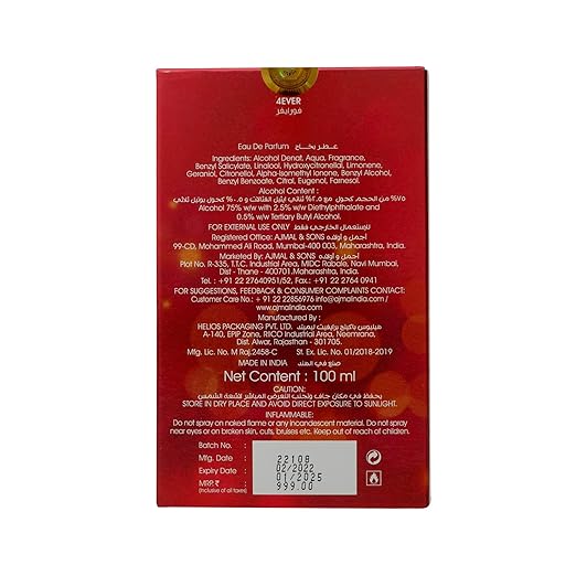 Ajmal 4ever Edp Perfume 100ml 3.4 Fl.oz. | Long Lasting Scent Spray Gift For Women Ajmal 4ever Edp Perfume 100ml 3.4 Fl.oz. | Long Lasting Scent Spray Gift For Women