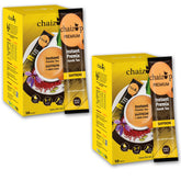 Chaizup Premium 1 Min Instant Saffron Tea Premix - Pack Of 2 X 140gm, 4.9 Ounce Each, 20 Sachets | Instant Kesar Chai Powder - Just Add Hot Water | Low Caffeine