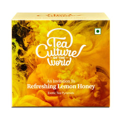 Tea Culture Of The World Refreshing Lemon Honey Green Tea - 16 Tea Bags | Comforting & Refreshing Flavor - Natural Aroma, 100% Whole Leaves, No Dust | High Caffeine