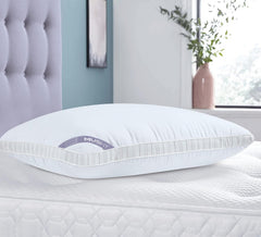 Microfiber Mushy Pillow For Sleeping & Neck Pain Relief, White - 55 X 86 Cm | Suitable For Back Side Sleeper & Stomach Sleeper | Comfortable & Breathable, Hypoallergenic - Set Of 2