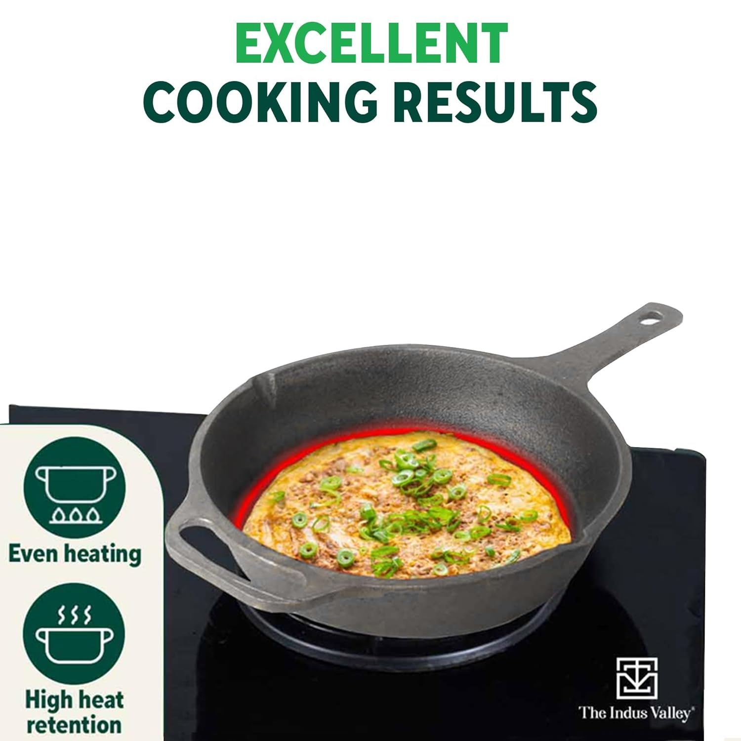 Super Smooth Black Cast Iron Fry Pan Or Skillet With Long Handle - Medium 25.4cm, 10 Inch, 1.9 Liters, 2.8 Kg | Induction Friendly, Nonstick Pre-Seasoned, 100% Pure & Toxin Free, No Chemical Coating Super Smooth Black Cast Iron Fry Pan Or Skillet With Long Handle - Medium 25.4cm, 10 Inch, 1.9 Liters, 2.8 Kg | Induction Friendly, Nonstick Pre-Seasoned, 100% Pure & Toxin Free, No Chemical Coating