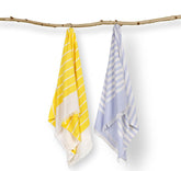 Mush 100% Bamboo Light Weight & Ultra-Compact Turkish Towel | Super Soft, Absorbent, Quick Dry, Anti-Odor Bamboo Towel (2, Ice Melt Blue & Yellow)