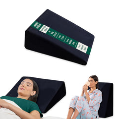 Bed Wedge Pillow For Sleeping, Leg Elevation Memory Foam Pillow, King Size - 20 L X 20 W X 7 H Inch | Low Height, HR Foam Pillow With Removable Cover | Eco-Friendly, Compressible
