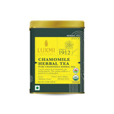 Luxmi Estates Chamomile Herbal Tea - 25gm, 0.8 Ounce | Stress Relief Bedtime Tea For Restful & Peaceful Sleep - USDA Organic Certified, Caffeine-Free Herbal Tea