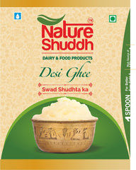 Natural Desi Ghee By Nature Shuddh | Rich In Vitamins A, D, E, & K Healthy Pure Desi Ghee For Garnish | (500ml) 16.9 Ounce | Box Pack