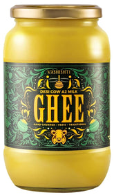 100% Pure Desi A2 Cow Ghee By Vashishti | Traditionally Made With Bilona Method Healthy Cow Ghee | (500ml) 16.9 Ounce | Jar Pack
