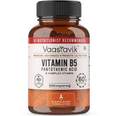 Vaastavik Vitamin B5 Supplement Pantothenic Acid 5000 Mcg | 60 Capsules , 100gm 0.2lbs