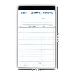 Estimate Pad No. 1 (80 Sheets/160 Pages) Excellent Quality Bill Book, Memo Book & Slip Pad, 10Pcs