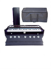 Best Harmonium With Free Carry Bag - 7 Stopper, Double Bellow, 39 Keys, Two Reed (Bass Male), 3 1/4 Octave | Handmade Instrument - Keyboard Cover With Lock