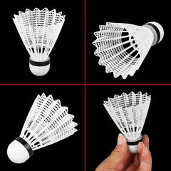 Adium Nylon Badminton Shuttlecocks For Professional Practice Casual Playing | White , Pack Of 6