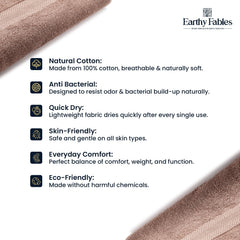 Earthy Fables Airlux Bath Towel 500 Gsm | Pure Carded Cotton, Soft, Absorbent, Quick Dry & Skin-Friendly Towel (Mocha)