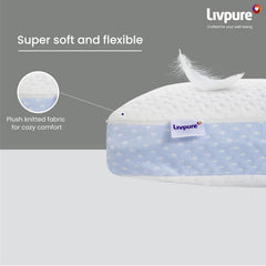 Premium Memory Foam Pillow For Sleeping, Breeze King Pillow With Perforated, White | Bed Pillow, Neck Support, Comfortable, Breathable, Soft Pillow, Washable Cover - Pack Of 2