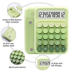 Upiho Green Calculator, Basic Office Calculator, Desktop Calculator 12 Digit With Large LCD Display For Office Supplies With Sensitive Button