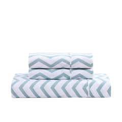 1 Flat Bedsheet For Double Bed With 2 Pillow Covers | 90 X 100 Inches, White & Grey | Soft & Comfortable Fabric, Machine Washable