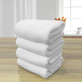 The Veloure Hotel White Hand Towel 700 Gsm | Pure Cotton Super Soft Anti Microbial Towels (Set Of 4)
