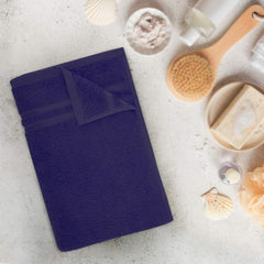 Welspun 100% Cotton Quick Dry Bath Towel 450 Gsm | Soft, Fluffy & Super Absorbent Extra Large Bath Towels (Dark Blue)