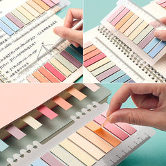 Index Tabs Sticky Notes With Ruler Multi Color Sticky Tabs For Notebook, Books - Packs Of 1