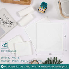 Ivaza Cotton Face Towel Super Soft Hand Towels | Gym & Workout Towels (White)- Pack Of 2