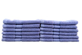 Caslino Small Cotton Face Towels 1200 Gsm | Soft & Absorbent Towel For Women & Men - Blue (Set Of 12)