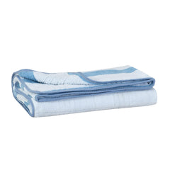 Urbanleaf Microfiber Large Bath Towel 350 Gsm | Quick Dry Super Absorbent Bath Towel For Men & Women (Light Blue - Stripe)