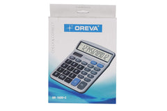 Oreva Solar & Desktop Calculator | Financial Office Computer Calculators Large Display | Standard Function And Aluminum Face | Big Sensitive Button (White)