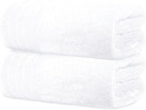 Ivaza Cotton Face Towel Super Soft Bath Towels | Soft & Absorbent Bath Towels (White)- Pack Of 2