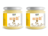 Premium A2 Desi Cow Ghee By Natureland Organics | Delicious & Nutritious Healthy Desi Cow Ghee Body Muscles | 800ml (400ml * 2) 27.0 Ounce | Jar Pack