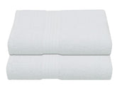 RD Trend 100% Cotton Bath Towels 1000 Gsm | Soft & Absorbent Bath Towel For Men, Women Urban Comfort (White) - 2 Pcs