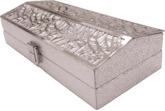 Designer Lazer Cutting Shagun Cash Box Or Gaddi Box For Shagun, Money Box For Wedding, Anniversary, Baby Shower, Ring Ceremony Eidi Or Any Other Occasion, Pack Of 1, Silver