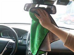 Auto Hub Heavy Microfiber Cloth For Car Cleaning & Detailing, Double Sided, Extra Thick Plush Microfiber Towel Lint-Free, 800 Gsm | Pack Of 4 (Green)