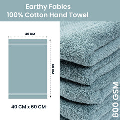 Premium 100% Combed Cotton Hand Towels 800 Gsm | Ultra Soft, Quick Dry & Highly Absorbent, For Home, Gym & Travel Hand Towel (Aqua) - Pack Of 4