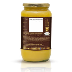 Organic (Cream Bilona) A2 Gir Cow Ghee By Divya Kamdhenu | Healthy & Delicious Nutrients Lab Certified Desi Ghee Perfect For Glowing Skin | (500ml) 16.9 Ounce | Jar Pack