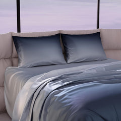 Super King Bedsheet With 2 Pillow Covers & Comforter - 108 X 108 Inches, Black & Grey | Hypoallergenic, Breathable, Gentle On Skin & Hair, Fade & Wrinkle Resistant, Wedding Gift For Couples