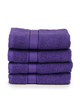 Creeva 100% Terry Cotton Hand Towels 800 Gsm | Highly Absorbent Super Soft, Quick Dry Sports Gym Workout Towel (Set Of 4) - Violet