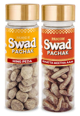 Panjon Swad Hing Peda & Khatta Meetha Aam Pachak Mukhwas 250gm, (125gm *2 Bottles)