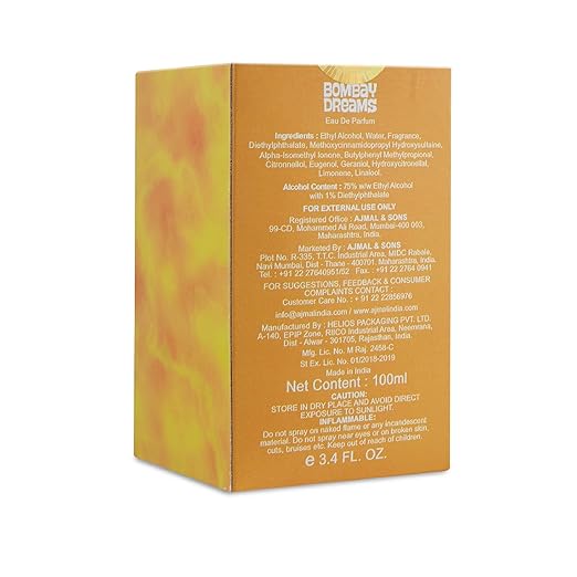 Ajmal Bombay Dreams Eau De Parfum For Women 100 Ml 3.4 Fl.oz. | Long Lasting Ajmal Bombay Dreams Eau De Parfum For Women 100 Ml 3.4 Fl.oz. | Long Lasting