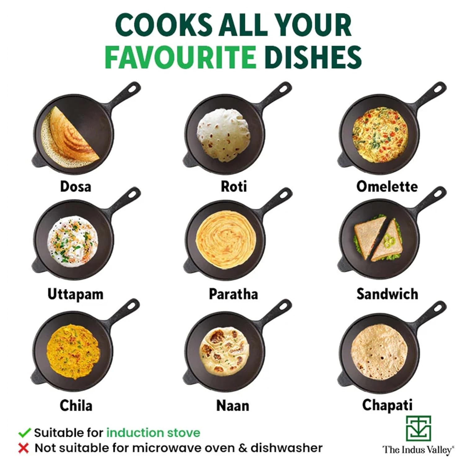 Super Smooth Cast Iron Tawa With Long Handle For Dosa - 25.4cm, 10 Inch, 1.8 Kg | Induction Friendly, Naturally Nonstick, Pre-Seasoned Tawa, 100% Pure & Toxin-Free, No Chemical Coating Super Smooth Cast Iron Tawa With Long Handle For Dosa - 25.4cm, 10 Inch, 1.8 Kg | Induction Friendly, Naturally Nonstick, Pre-Seasoned Tawa, 100% Pure & Toxin-Free, No Chemical Coating