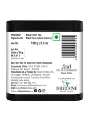 Sole Stone Winter Frost Black Twirl Tea - 100gm, 3.5 Ounce, 40 Cups | Enhances Relaxation & Wellness - Rich In Antioxidants, 0% Bitterness, Low Caffeine | 100% Natural Whole Leaf Tea