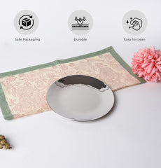 Chrome Stainless Steel Quarter Plate - Rose Quartz Series | Salad & Snacks Plates - Serve Ware, Dinnerware & Tableware