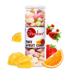 Shadani Mix Fruit Candy Can (230gm), Orange, Mango, Pineapple & More Flavours | Fruit Flavor Candies