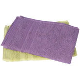 Kuber Industries Cotton Hand Towel 400 Gsm | Super Soft, Quick Absorbent & Anti-Bacterial Gym & Workout Towels - Purple & Green (2 Pieces)