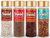 Panjon Swad White Sweet Saunf, Roasted Alsi, Mumbaiya Mix, Banarasi Paan Mouth Freshners 460gm, (105gm *4 Bottles)