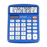 Desktop Calculator 12 Digit With Large LCD Display And Sensitive Button, Solar And Battery Dual Power, Standard Function For Office, Home, School, CD-2786 (Blue)