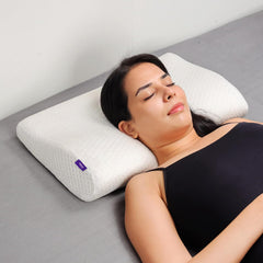 Ultimate Contour Cervical Neck Pillow, For Pain Relief Sleep, White Color | Improves Posture, Neck Pain Relief Cushion With Ultra Responsive Memory Foam & Skin Friendly Cover