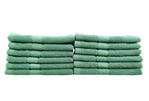 Caslino Small Cotton Face Towels 1200 Gsm | Soft & Absorbent Towel For Women & Men - Olive Green (Pack Of 12)